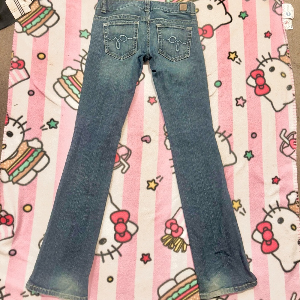 VINTAGE Guess Women's Light Blue Flare Jeans